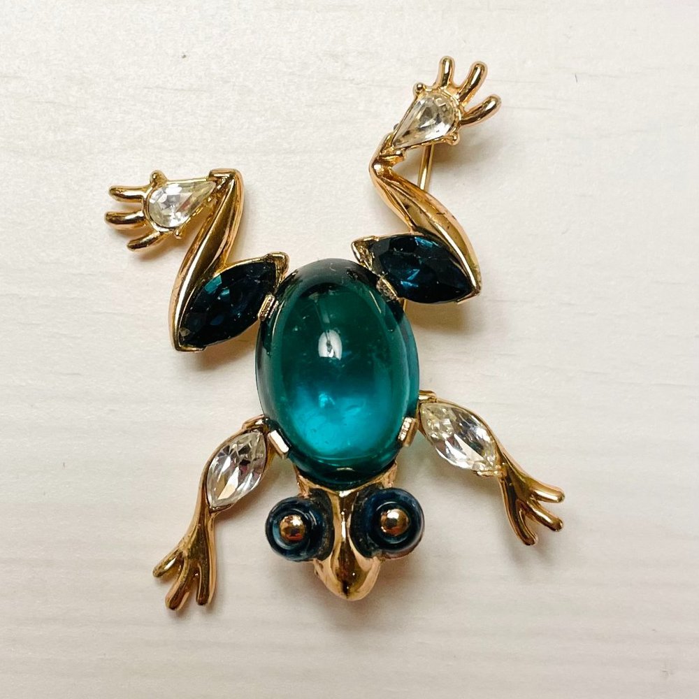 Rare Trifari Pat Pend Frog Brooch